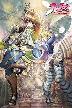 JOJO's Bizarre Adventure A1 ポスター Amazon.com: JoJos Bizarre Adventure Anime Fabric Wall Scroll